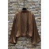 BLOUSE TARA MARRON CLAIR-TU