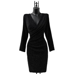 ROBE BEYLY NOIR BRILLANT-TU