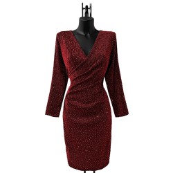 ROBE BEYLY CARMIN BRILLANT-TU