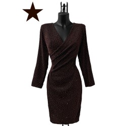 ROBE BEYLY MARRON BRILLANT-TU