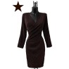 ROBE BEYLY MARRON BRILLANT-TU