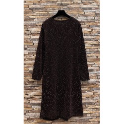 ROBE BEYLY MARRON BRILLANT-TU