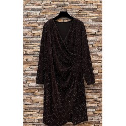 ROBE BEYLY MARRON BRILLANT-TU