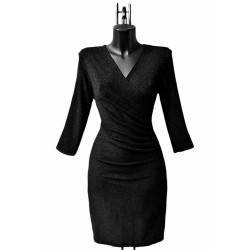 ROBE JENNA NOIR BRILLANT-TU