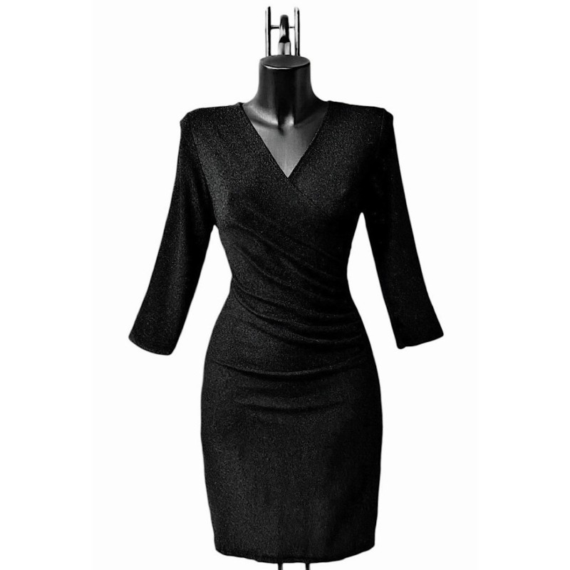 ROBE JENNA NOIR BRILLANT-TU