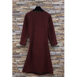 ROBE JENNA BORDEAUX BRILLANT-TU