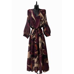 ROBE VALLIA BORDEAUX-TU
