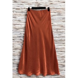 JUPE FLUIDE OCTAVE ROUILLE-TU