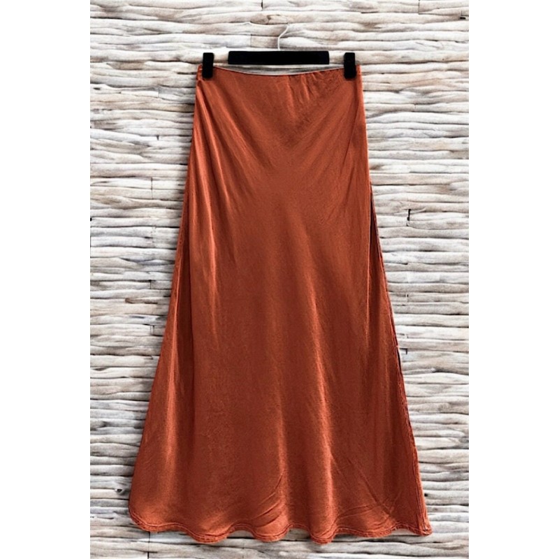 JUPE FLUIDE OCTAVE ROUILLE-TU