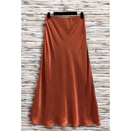 JUPE FLUIDE OCTAVE ROUILLE-TU