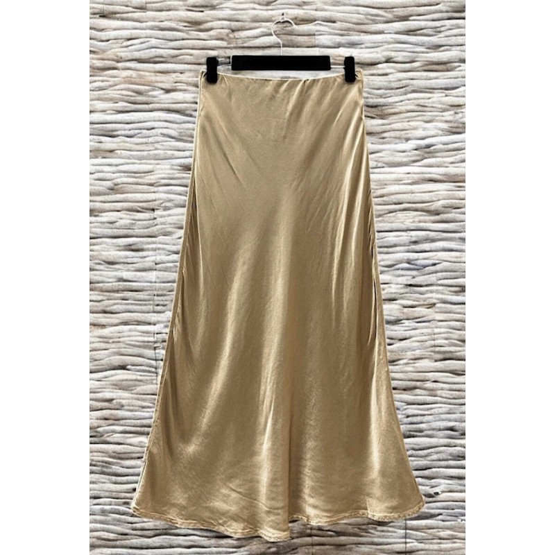 JUPE FLUIDE OCTAVE CARAMEL-TU