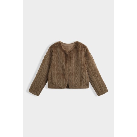 VESTE FOURRURE BRUN
