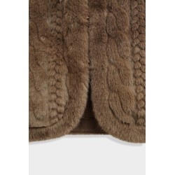VESTE FOURRURE BRUN