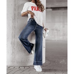 JEAN WIDE LEG BLEU FONCE