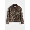 VESTE VELOURS LEOPARD