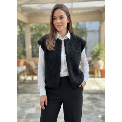 GILET SS MANCHE NOIR-TU