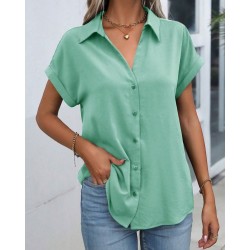 CHEMISE A1668 VERT EAU