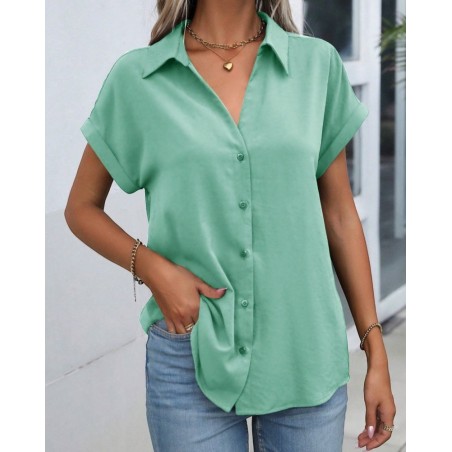 CHEMISE A1668 VERT EAU