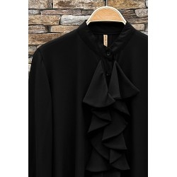 CHEMISIER FANELLE NOIR-TU