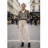 CHEMISE LEOPARD KAKI