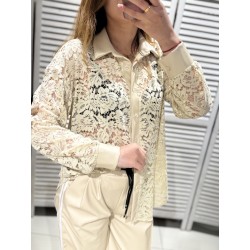CHEMISE DENTELLE ECRU-TU