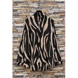 CHEMISIER JESSICA ZEBRE NOIR-TU