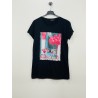 TEE SHIRT NOIR IMPRIMES L