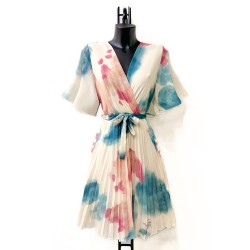 ROBE BETANY BLEU CANARD