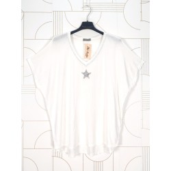 TEE SHIRT6484 ETOILE BLANC