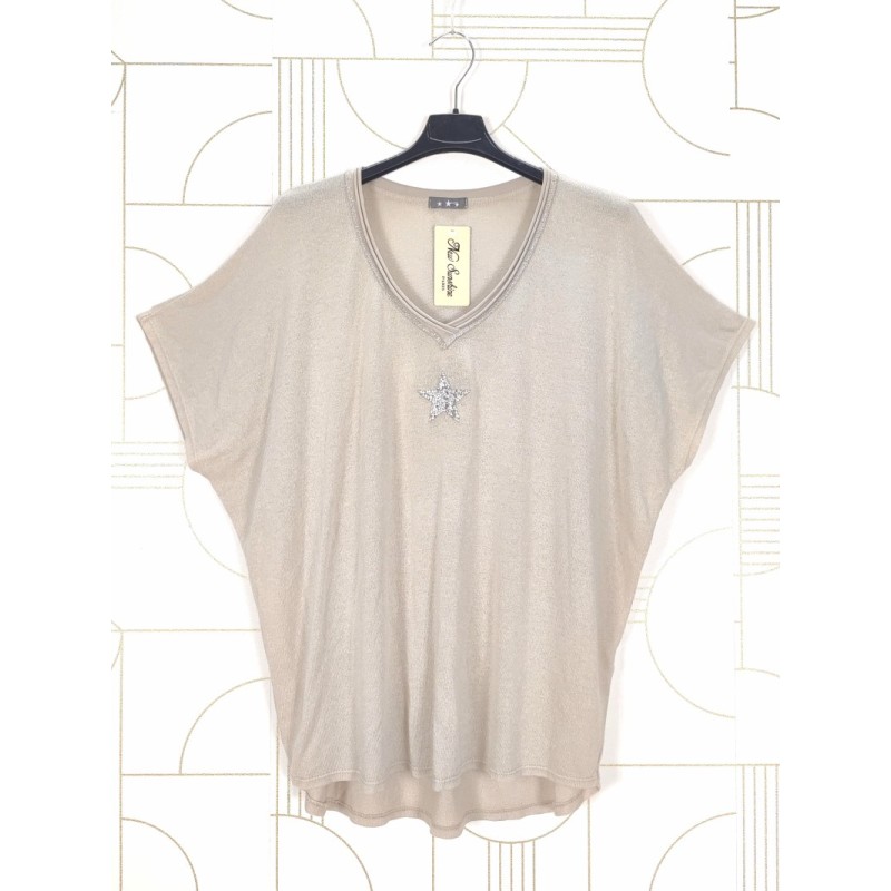 TEE SHIRT6484 ETOILE BEIGE