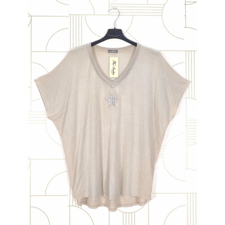 TEE SHIRT6484 ETOILE BEIGE