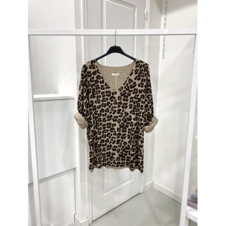 PULL LEOPARD 45458 BRONZE -TU