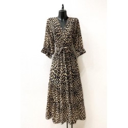 ROBE LONGUE LEOPARD