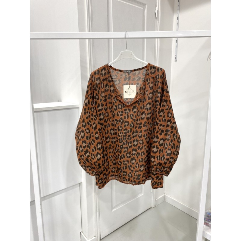 HAUT IMPRIME LEOPARD 6240 ROUILLE