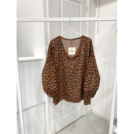 HAUT IMPRIME LEOPARD 6240 ROUILLE