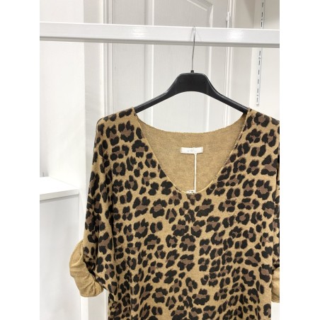 PULL LEOPARD 45458 CAMEL -TU