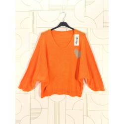 PULL COEUR DORÉ 6012 ORANGE