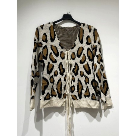 CARDIGAN LEOPARD ROMY BEIGE-TU