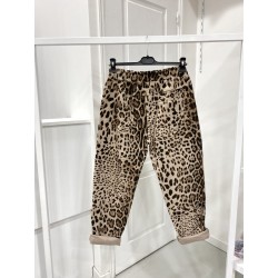 PANTALON LEOPARD 372612 BEIGE-TU