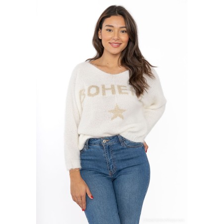 PULL MAILLE BOHEME 3305 ECRU TU