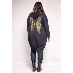 GILET CAPUCHE 1248 AILES NOIR-TU