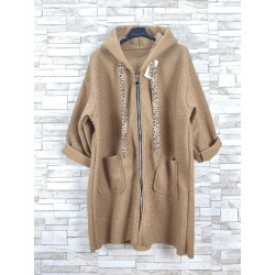 VESTE PELUCHES 23128 CAMEL-TU