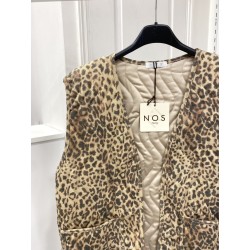 GILET PAILLETE LEOPARD 6715-TU