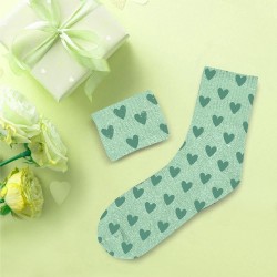 CHAUSSETTES A COEURS MENTHE