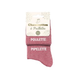 CHAUSSETTES  POULETTE PIPELETTE ROSE