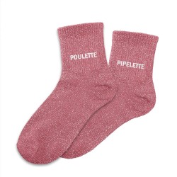 CHAUSSETTES  POULETTE PIPELETTE ROSE