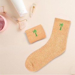 CHAUSSETTES PALMIER SAUMON