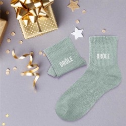 CHAUSSETTES DROLE VERT