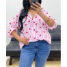 CHEMISE PE2556 RAYEE COEUR ROSE-TU