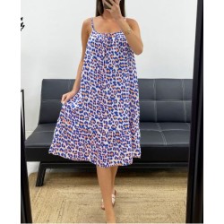 ROBE PE2042 LEOPARD BLEU ROYAL-TU